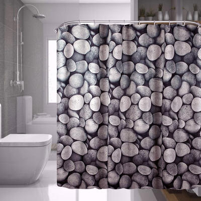 

Greensen Polyester Stone Painting Shower Bath Curtain Waterproof Bathroom Curtain