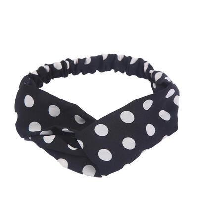 

Dot Print Hair Band Headwear Make Up Bath Shower Sport Yoga Headband Hairband