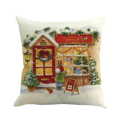 

Siaonvr Christmas Pillow Cover Pillowcases Decorative Sofa Cushion Cover 45x45cm