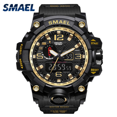 

Gobestart SMAEL Men Sport Watch Dual Display Analog Digital LED Electronic Wrist Watches