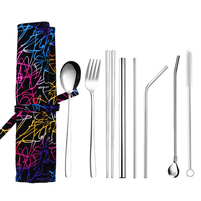 

Toponeto 7PCS Set Stainless Steel Upscale Dinnerware Flatware Cutlery Fork Spoon Teaspoon