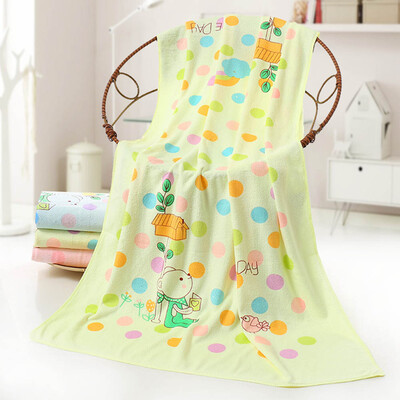 

70 X140Cm Microfiber Absorbent Candy Colored Print Bear Bath Towel Soft Shower Towel Soft Quickly Drying Washcloth6 Styles