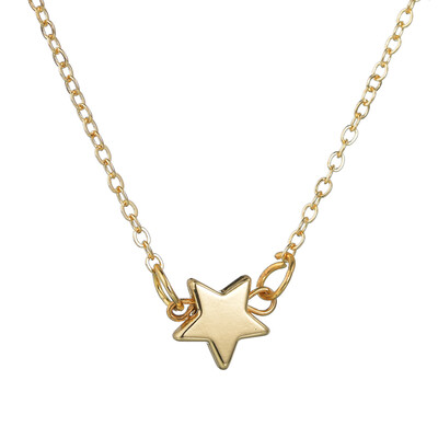 

Minimalism Heart Star Moon Necklace Round Hollow Choker Necklaces Korean Metal Gold Pendant Necklace For Women Couple Jewelry