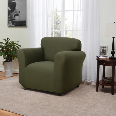 

SUPIN Jersey knit Chair slipcover Polyester&Spandex 1 Seater Cushion Couch CoverSlipcovers Furniture Protectors 7700