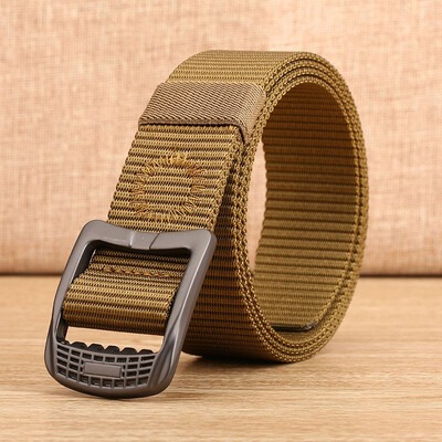 

Fashion Unisex belt high quality Nylon weaving Alloy buckle Men belt solid color casual Men&Women cowboy pants belt