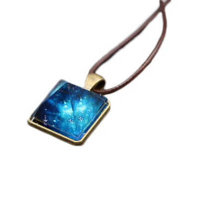 

Pyramid Star Crystal Charm Pendant Glow In The Dark Necklace