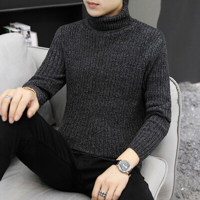 

Fashion Mens Winter Sweater Slim Fit Knitted Turtleneck Pullover Jumper Tops