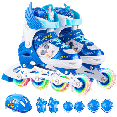 

Disney skates childrens full set of roller skates men&women adjustable full flash roller skates skates blue spiderman  code recommended usually 27-32 yar