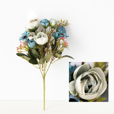 

Camellia Simulation Bouquet Artificial Silk Flower Rose Wedding Home Table Decor