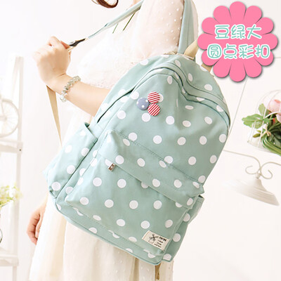 

Canvas bag female backpack primary school junior high school junior high school simple Korean Mori campus backpack tide large capa
