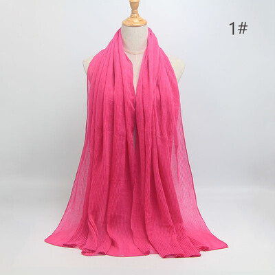 

New pleated crease cotton scarf womens fashion turban hooded towel wholesale factory direct one generation