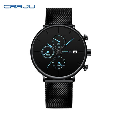 

CRRJU 2268 Man Watch Man Sport Watch Man Waterproof Outdoor Wristwatch Quartz Watch Male Watch Military Army Watch for Men