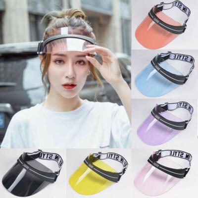 

New Visor Sun Hat Golf Tennis Beach Unisex Cap Summer UV Protection Transparent