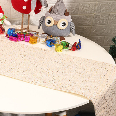 

Tailored Christmas knitting Sequin Tablecloth 30x180cm Christmas Table Cloth