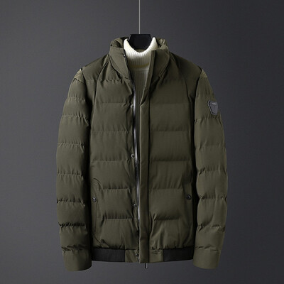 

Toponeto Mens Fashion Autumn Winter Padded Cotton Jacket Long Sleeve Solid Thermal Coat