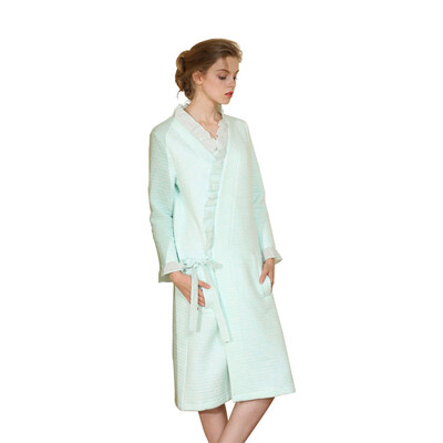

Toponeto New Women Long And Thick Robe And Home Gown With Cotton Pajamas