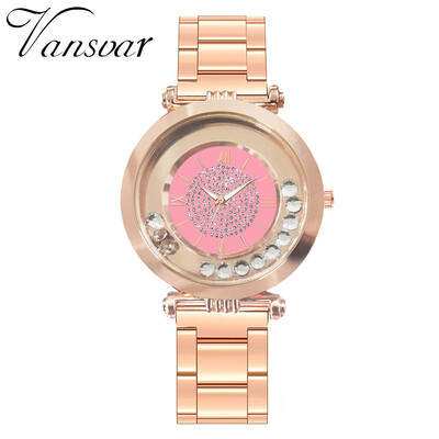 

Top Brand Women Watches Ball Scale Dial Ladies Quartz Wristwatch Rhinestone Rose Alloy Strap Clock Dress Gift Zegarki Damskie