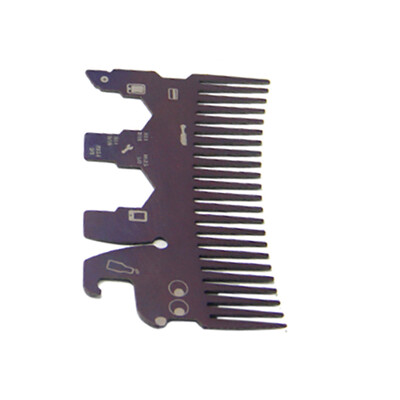 

〖Follure〗Pocket Wallet Comb Titanium Comb Facial Hair Beard Brush Bottle Opener