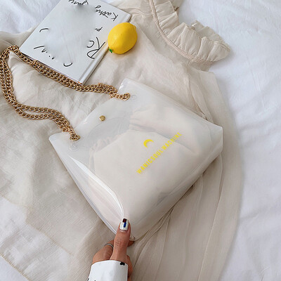 

Tailored Women Fashion New Transparent Buns Mother Bucket Bag Shoulder Bag Messenger Bag