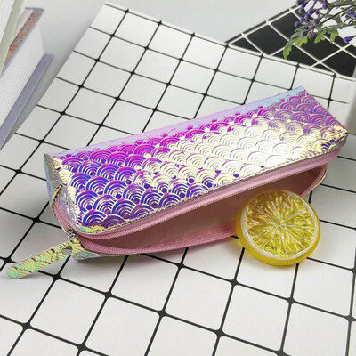 

Creative New Boys Girls Fish Scale Laser Pencil Case Pen Bags Stationery