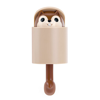 

Siaonvr Squirrel Wall Hook Adhesive Home Cartoon Cute Hanger Key Umbrella Towel Cap Coat