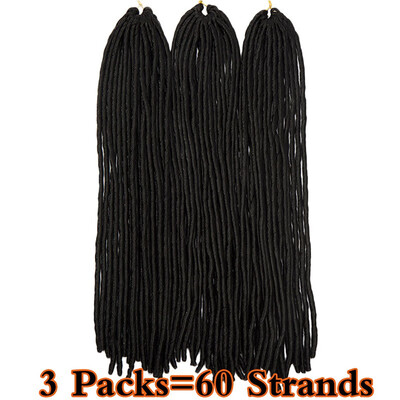 

3 Packs Dreadlocks Crochet Braids Soft Faux Locs Crochet Hair Synthetic Braiding Hair Bomba Goddess Locs Crochet Hair Braids