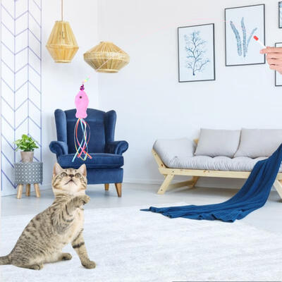 

Greensen 20 Pcs Funny SMouse Rat Feather Ball Pets Cat Scratch Teaser Play Interactive Toys Set
