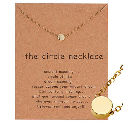

Rinhoo New Minimalism Smile Snowflake Round Pendant Necklace For Women Ladies Gold Color Chain Charm Necklace Jewelry Wholesale
