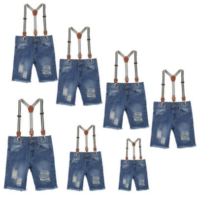 

USA STOCK Newborn Baby Girl Boy Jeans Suspender Pants Overalls Denim Clothes Set