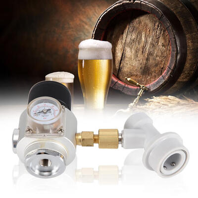 

Greensen Homebrew CO2 Mini Gas Regulator with Corny Keg Gas Ball Lock Disconnect Homebrew Gas RegulatorGas Regulator