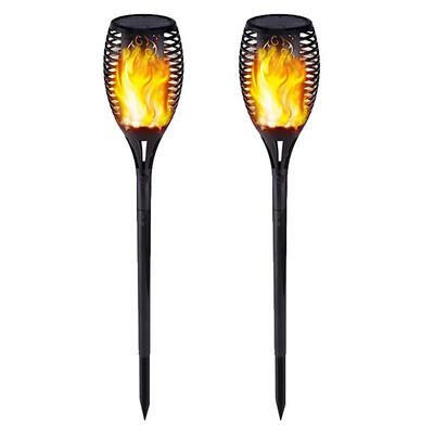 

Solar Powered 3 Modes Streetlight LED Flame Landscape Lamp Torch Lights