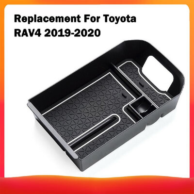 

Car Center Console Armrest Storage Box Tray Black Interior Armrest Storage Organizer Replacement For Toyota RAV4 2019-2020