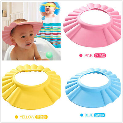 

Adjustable Baby Kids Shampoo Bath Bathing Shower Cap Hat Wash Hair Shield