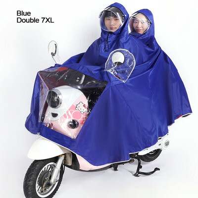 

Motorcycle Double Hooded Raincoat Bicycle Rain Capes Bike Rainsuit Portable Travel Camping Ponchos PVC Glue Raincoat