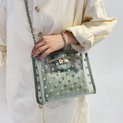 

Advanced sense bag Ocean transparent bag handbag 2019 new fashion shoulder bag big summer fresh messenger bag