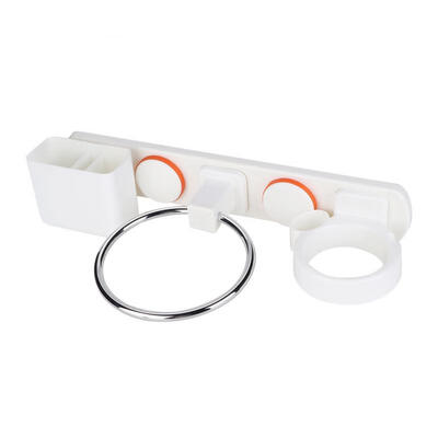 

Greensen Strong Suction Cup Multipurpose Bathroom Storage Rack Towel Ring Hair Dryer Combs Holder
