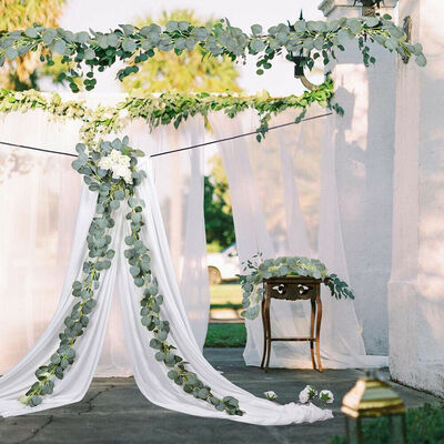 

Artificial Fake Eucalyptus Garland Long Leaf Plants Greenery Foliage Home Decor