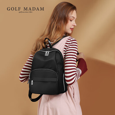 

Golf GOLF Womens Backpack High Density Waterproof Nylon College Wind Womens Bag Fashion Backpack B7BV32932J Black