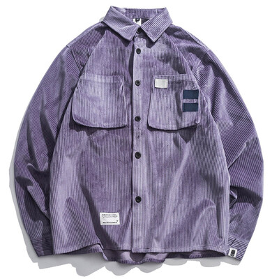 

Gobestart Mens Causal Long SleeveLoose Coat Buttons Chest Pocket Outdoor Tops