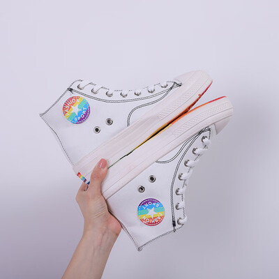 

High-top canvas shoes Korean version of female students summer ulzzng tide Hong Kong Manwei graffiti shoes