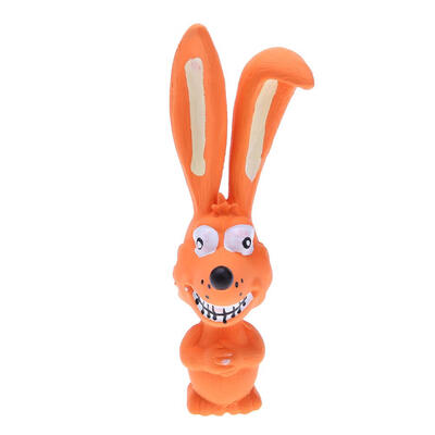 

Cute Rabbit Latex Puppy Chew Grab Squeeze Sounding Pet Bite Resistant Toy