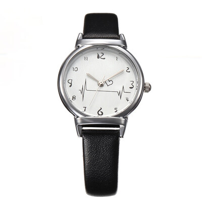 

New simple belt watch female models creative students heart feeling ladies quartz watch