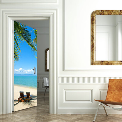 

〖Follure〗3D Creative Door Stickers Bedroom Doors Renovation Waterproof Door Stickers