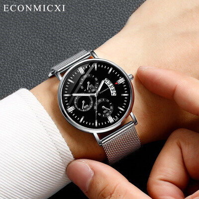 

Gobestart Luxury Mens Analog Date Slim Alloy Dress Wrist Watch Waterproof