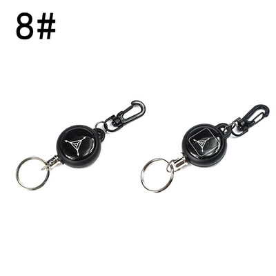 

60cm Steel Wire Rope Retractable Carabiner Survival Key Chain Recoil Keyring
