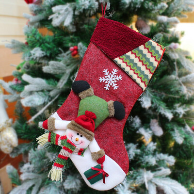 

〖Follure〗Christmas Xmas Tree Hanging Party Tree Decor Elk Candy Stocking Gift Candy Bags