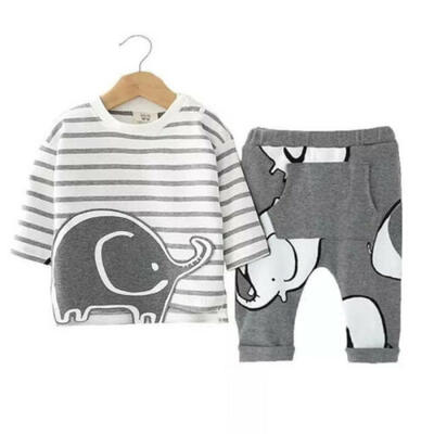 

Newborn Toddler Baby Boy Girl Clothes T-shirt Tops Coat Pants Casual Outfit Set