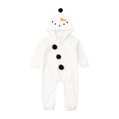 

Newborn Baby Girl Boy Fall Winter Warm Clothes Fleece Romper Bodysuit Jumpsuit