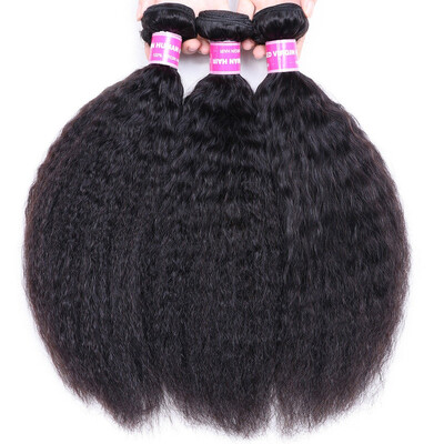 

UNice Hair 8A Brazilian Virgin Hair Kinky Straight 3 bundles 100 Human Hair Extensions