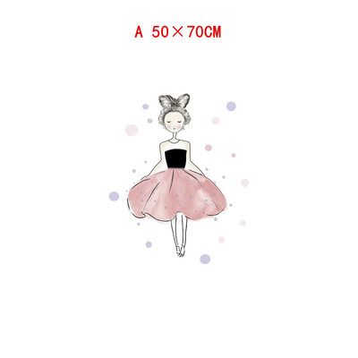 

Gobestart Girl Cute Girl Cartoon Animal Decorative Canvas Painting Childrens Room Hanging Painting